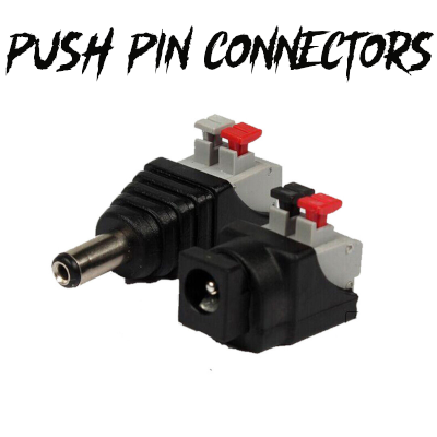 Easy Female/Male DC Power Push Pin Connector